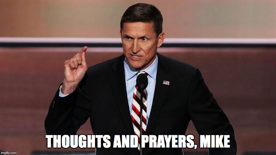 THOUGHTS AND PRAYERS, MIKE | image tagged in maga,trump,mueller | made w/ Imgflip meme maker