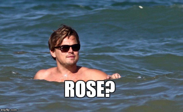 ROSE? | image tagged in leo in water | made w/ Imgflip meme maker