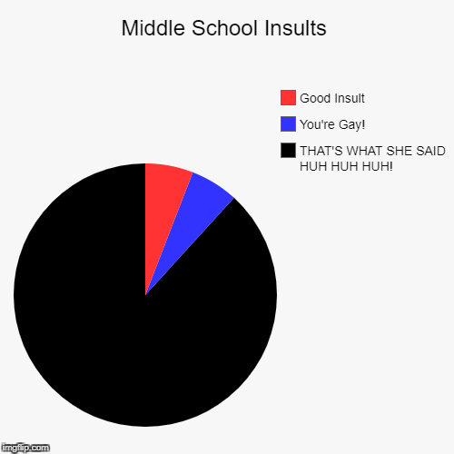 Ah, middle school | image tagged in funny,pie charts,middle school,school | made w/ Imgflip chart maker