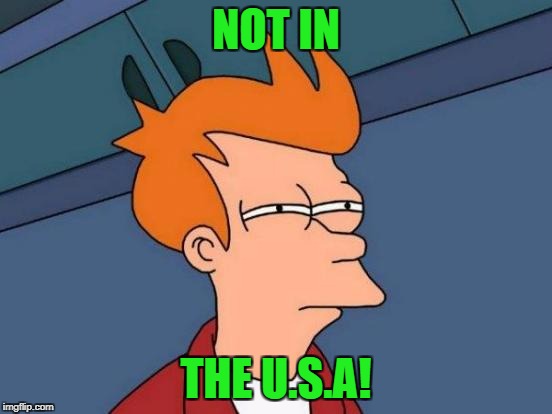 Futurama Fry Meme | NOT IN THE U.S.A! | image tagged in memes,futurama fry | made w/ Imgflip meme maker