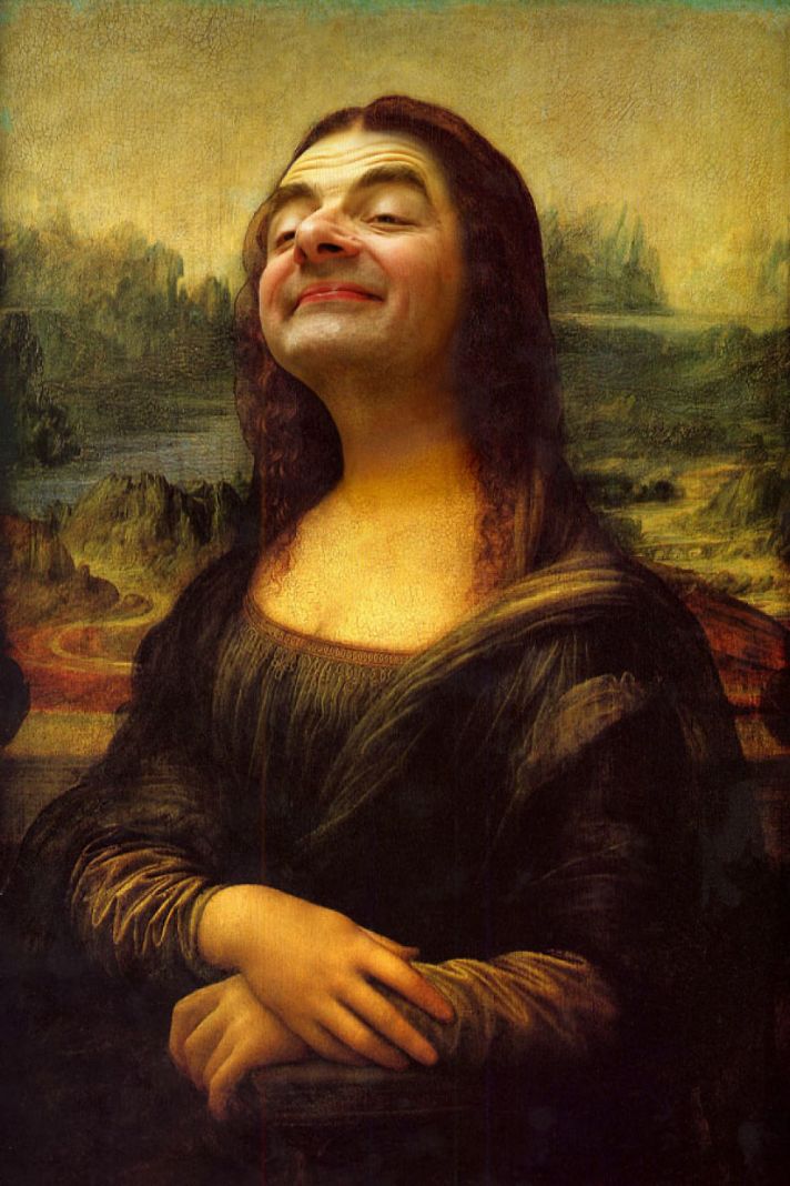 High Quality Mr. Bean Mona Lisa Blank Meme Template