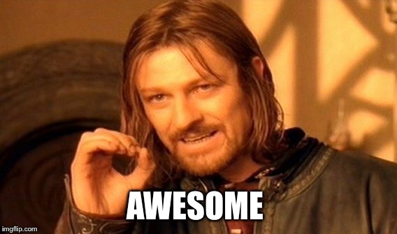 One Does Not Simply Meme | AWESOME | image tagged in memes,one does not simply | made w/ Imgflip meme maker
