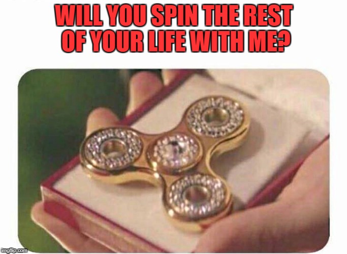 WILL YOU SPIN THE REST OF YOUR LIFE WITH ME? | image tagged in fidget spinner | made w/ Imgflip meme maker