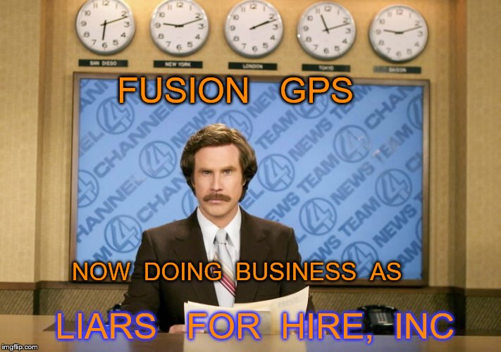 This just in | FUSION   GPS; NOW  DOING  BUSINESS  AS; LIARS   FOR  HIRE,  INC | image tagged in this just in | made w/ Imgflip meme maker