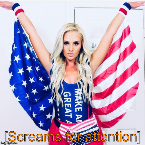 [Screams for attention] | image tagged in tomi lahren | made w/ Imgflip meme maker