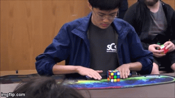 Worldchampion Rubiks Cube  | image tagged in gifs,rubiks cube,worldchampion,seungbeom cho | made w/ Imgflip video-to-gif maker