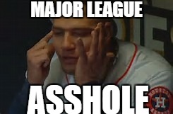 Major League Ass wipe  | MAJOR LEAGUE; ASSHOLE | image tagged in sports,world series | made w/ Imgflip meme maker