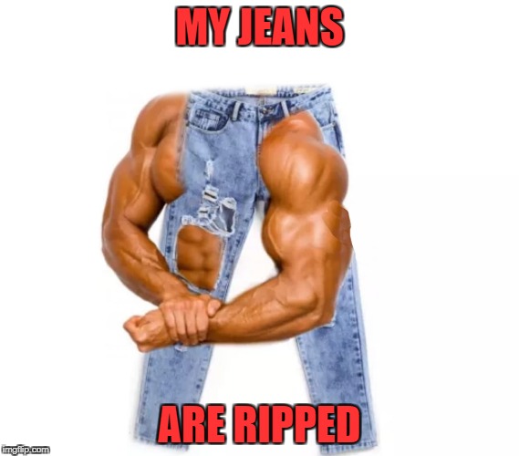 MY JEANS; ARE RIPPED | image tagged in rip | made w/ Imgflip meme maker