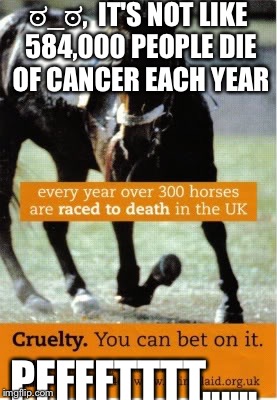 300 is my lucky number, it's the number of Lavar Ball's last roast. This number saved lives. ◠﹏◠  | ಠ_ಠ, 
IT'S NOT LIKE 584,000 PEOPLE DIE OF CANCER EACH YEAR; PFFFFTTTT...... | image tagged in dead horse,rip | made w/ Imgflip meme maker