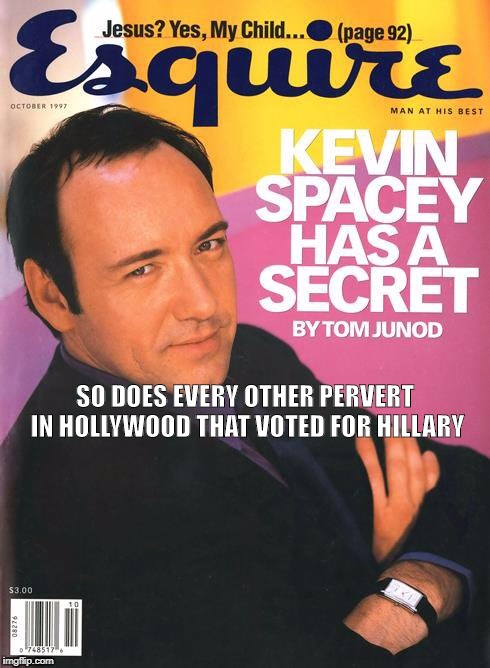 Fact Check 2017 | SO DOES EVERY OTHER PERVERT IN HOLLYWOOD THAT VOTED FOR HILLARY | image tagged in kevin spacey | made w/ Imgflip meme maker