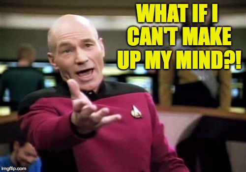 Picard Wtf Meme | WHAT IF I CAN'T MAKE UP MY MIND?! | image tagged in memes,picard wtf | made w/ Imgflip meme maker