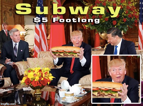 $5 Footlong | image tagged in donald trump approves,trump goofy face,jared from subway | made w/ Imgflip meme maker