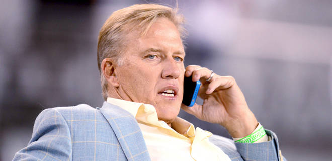 Elway on phone Blank Meme Template