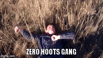Zero Hoots Gang | ZERO HOOTS GANG | image tagged in gifs,3pac,zero hoots gang,no hoots,funny,vibes | made w/ Imgflip video-to-gif maker