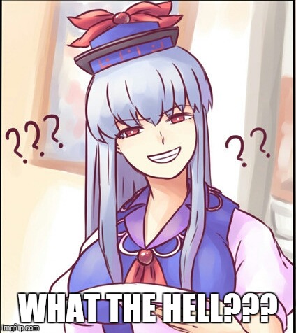 WHAT THE HELL??? | image tagged in touhou | made w/ Imgflip meme maker