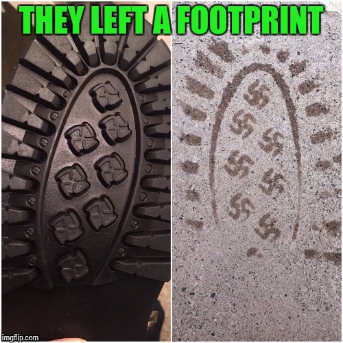 THEY LEFT A FOOTPRINT | made w/ Imgflip meme maker
