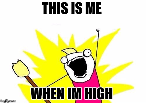 X All The Y Meme | THIS IS ME; WHEN IM HIGH | image tagged in memes,x all the y | made w/ Imgflip meme maker