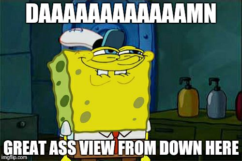 Don't You Squidward Meme | DAAAAAAAAAAAAMN; GREAT ASS VIEW FROM DOWN HERE | image tagged in memes,dont you squidward | made w/ Imgflip meme maker