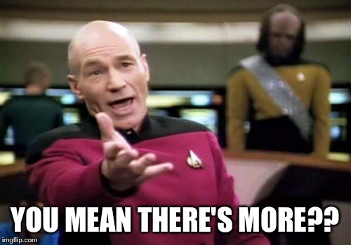 Picard Wtf Meme | YOU MEAN THERE'S MORE?? | image tagged in memes,picard wtf | made w/ Imgflip meme maker