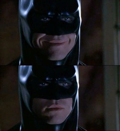 High Quality batman smiles reversed Blank Meme Template