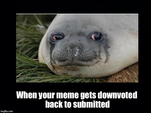 WHEN YOUR MEME GETS DOWNVOTED BACK TO SUBMITTED | image tagged in memes,demotivationals,imgflip,biinkster | made w/ Imgflip meme maker