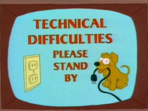 High Quality technical-difficulties-simpsons Blank Meme Template
