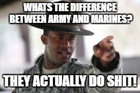 You there! | WHATS THE DIFFERENCE BETWEEN ARMY AND MARINES? THEY ACTUALLY DO SHIT! | image tagged in you there | made w/ Imgflip meme maker