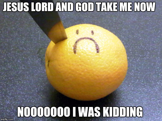 JESUS LORD AND GOD TAKE ME NOW; NOOOOOOO I WAS KIDDING | made w/ Imgflip meme maker