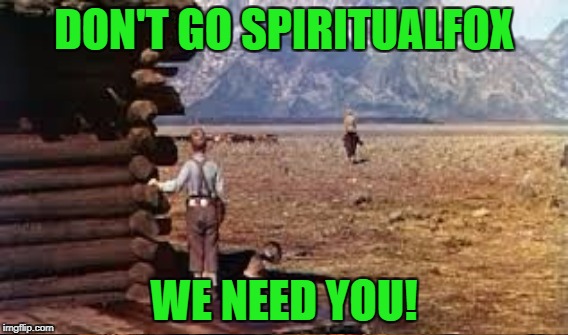 DON'T GO SPIRITUALFOX WE NEED YOU! | made w/ Imgflip meme maker