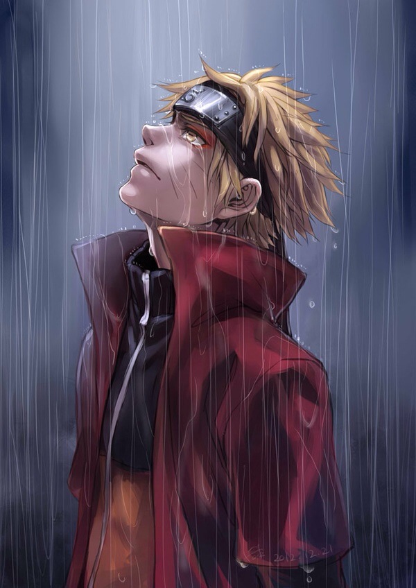 Naruto in rain Blank Meme Template