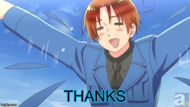 Aph Italy | THANKS | image tagged in aph italy | made w/ Imgflip meme maker