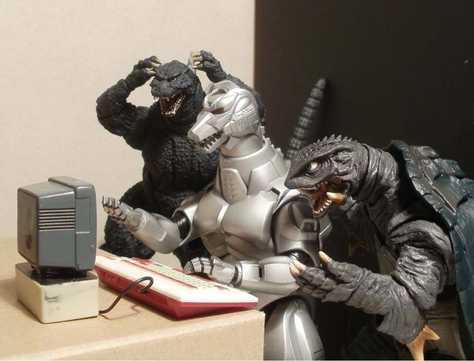 Godzilla-Kiryu-Gamera-PC Blank Meme Template