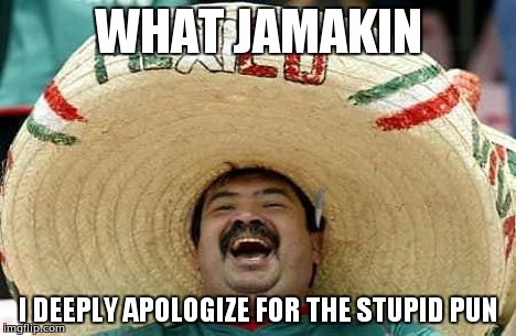 Juan | WHAT JAMAKIN; I DEEPLY APOLOGIZE FOR THE STUPID PUN | image tagged in juan | made w/ Imgflip meme maker