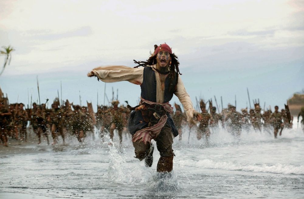 High Quality Jack Sparrow Running Blank Meme Template