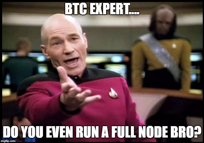 Btc Expert | BTC EXPERT.... DO YOU EVEN RUN A FULL NODE BRO? | image tagged in btc node meme | made w/ Imgflip meme maker