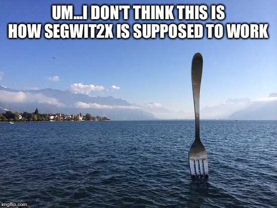 UM...I DON'T THINK THIS IS HOW SEGWIT2X IS SUPPOSED TO WORK | made w/ Imgflip meme maker