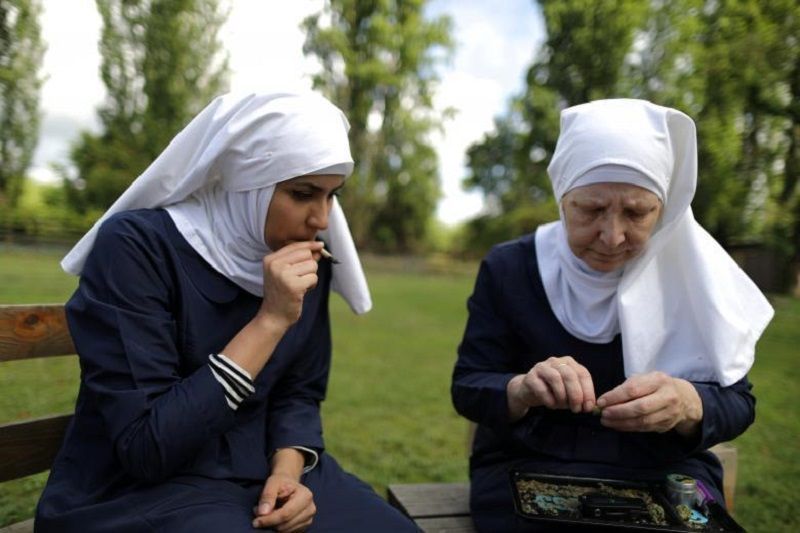 nuns smoking weed Blank Meme Template