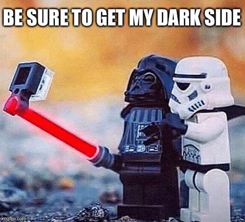 Leto Vader & Storm Trooper | BE SURE TO GET MY DARK SIDE | image tagged in leto vader  storm trooper | made w/ Imgflip meme maker