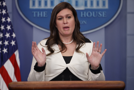 High Quality Sarah H Sanders No More Facts Blank Meme Template