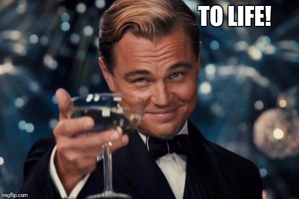 Leonardo Dicaprio Cheers Meme | TO LIFE! | image tagged in memes,leonardo dicaprio cheers | made w/ Imgflip meme maker