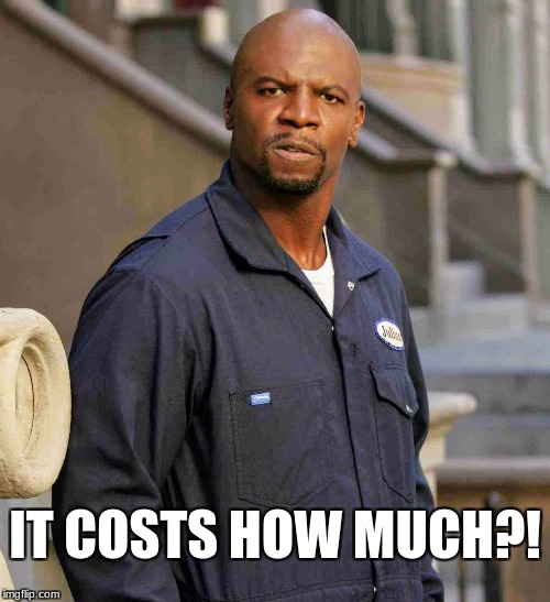IT COSTS HOW MUCH?! | image tagged in julius rock | made w/ Imgflip meme maker