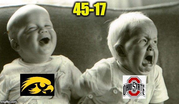 Hawkeyes wining  | 45-17 | image tagged in nfl,memes,funny | made w/ Imgflip meme maker