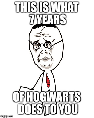 Harry Potter Ok |  THIS IS WHAT 7 YEARS; OF HOGWARTS DOES TO YOU | image tagged in memes,harry potter ok | made w/ Imgflip meme maker