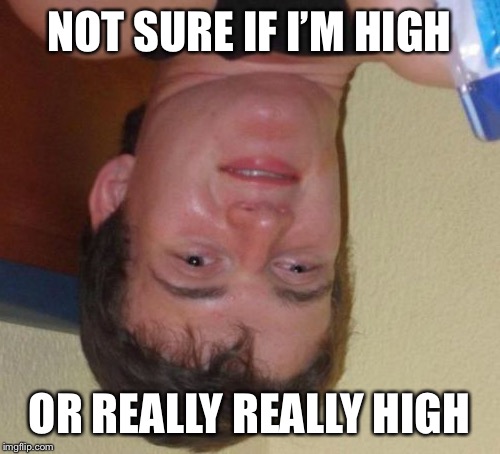 Not sure how high I am... | NOT SURE IF I’M HIGH; OR REALLY REALLY HIGH | image tagged in memes,10 guy,high,drugs,really high,or really really high | made w/ Imgflip meme maker