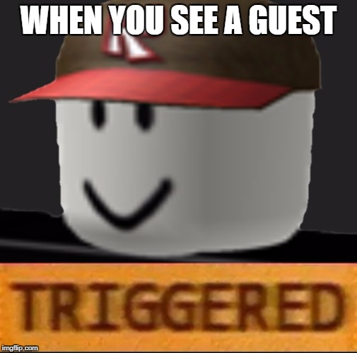 Roblox Triggered | WHEN YOU SEE A GUEST | image tagged in roblox triggered | made w/ Imgflip meme maker