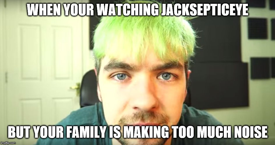 WHEN YOUR WATCHING JACKSEPTICEYE; BUT YOUR FAMILY IS MAKING TOO MUCH NOISE | image tagged in shannon beresford | made w/ Imgflip meme maker