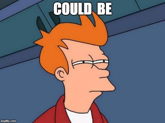 Futurama Fry Meme | COULD  BE | image tagged in memes,futurama fry | made w/ Imgflip meme maker