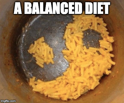 Though bacon in the yin to my yang. | A BALANCED DIET | image tagged in yin yang,balanced diet | made w/ Imgflip meme maker
