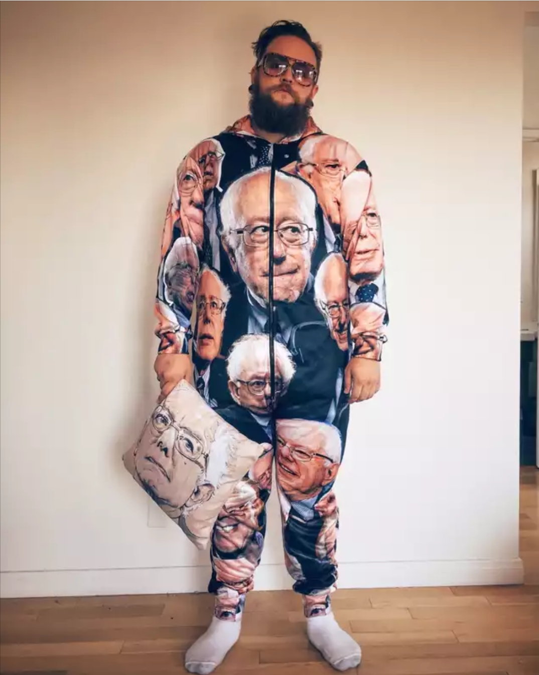 Bernie pajamas Blank Meme Template