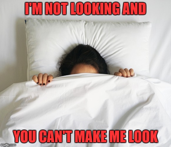 I'M NOT LOOKING AND YOU CAN'T MAKE ME LOOK | made w/ Imgflip meme maker